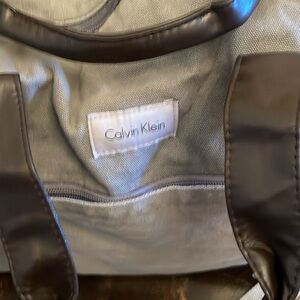 Calvin Klein Charcoal and Black Duffel Bag